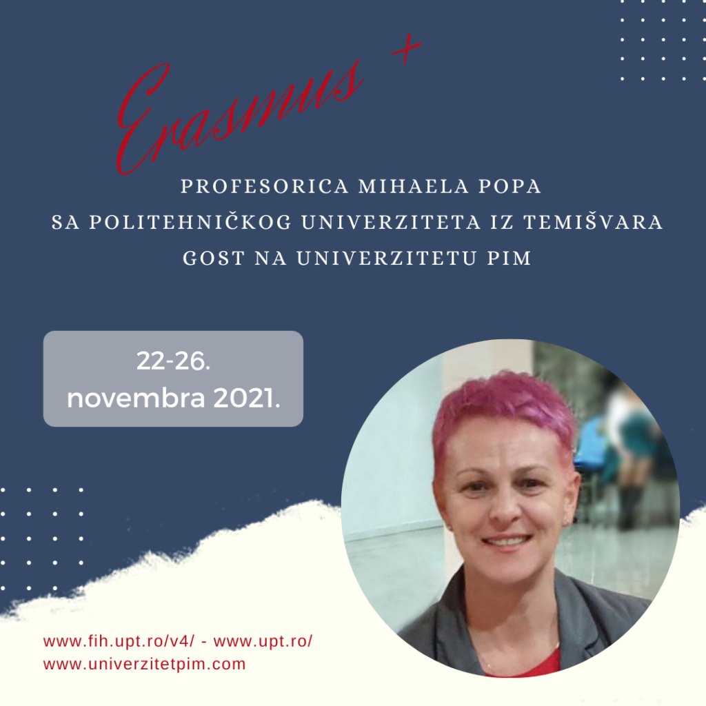 Mihaela Popa, Erazmus+, Erasmus+, Rumunija, 2021